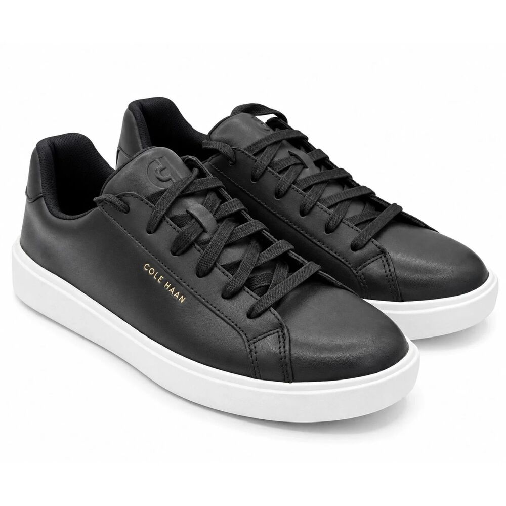 Cole Haan Grand Crosscourt Daily Sneaker Women’s Leather Shoes Black\ White